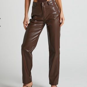 Brown Leather Pants NEVER WORN